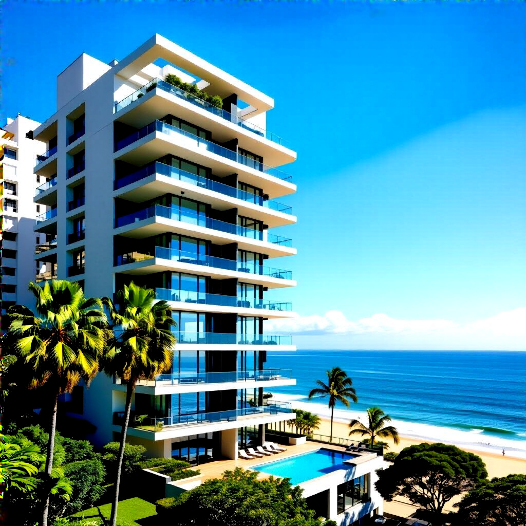 Vista externa do edifício em Copacabana